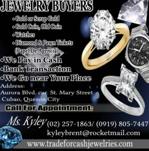 Trade For Cash Jewelries Diamond Buyer in Manila Jewelry Buyer